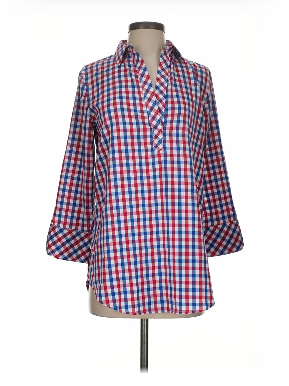 Vineyard Vines Red and Blue Plaid Trim Swim Cover Up #0066 - Picture 2 of 6